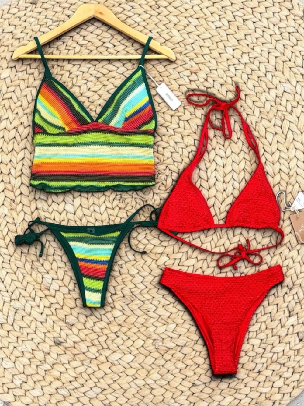 Berlook and Seamoly NWT Women’s Crochet Bikini Bundle Size Large
